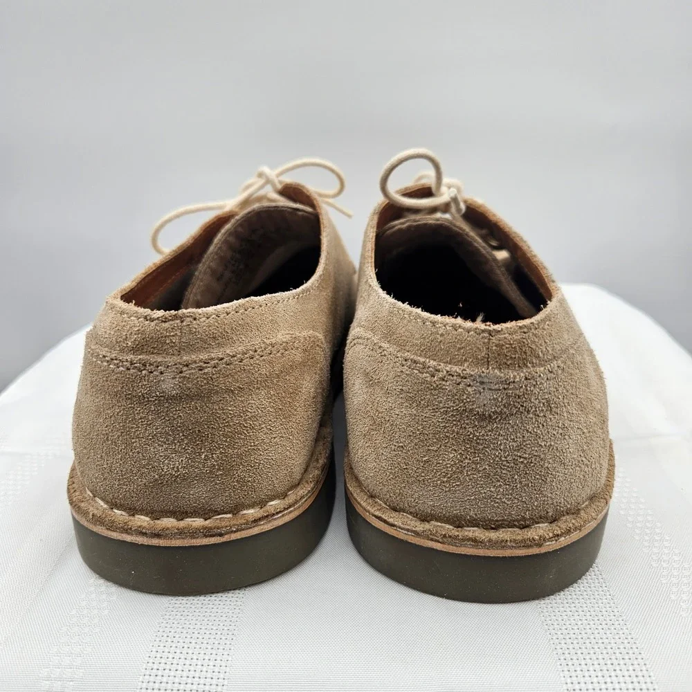 Studio Ink Mens Tan Suede Lace Up Derby‎ Shoes Beige Casual Dress Shoes